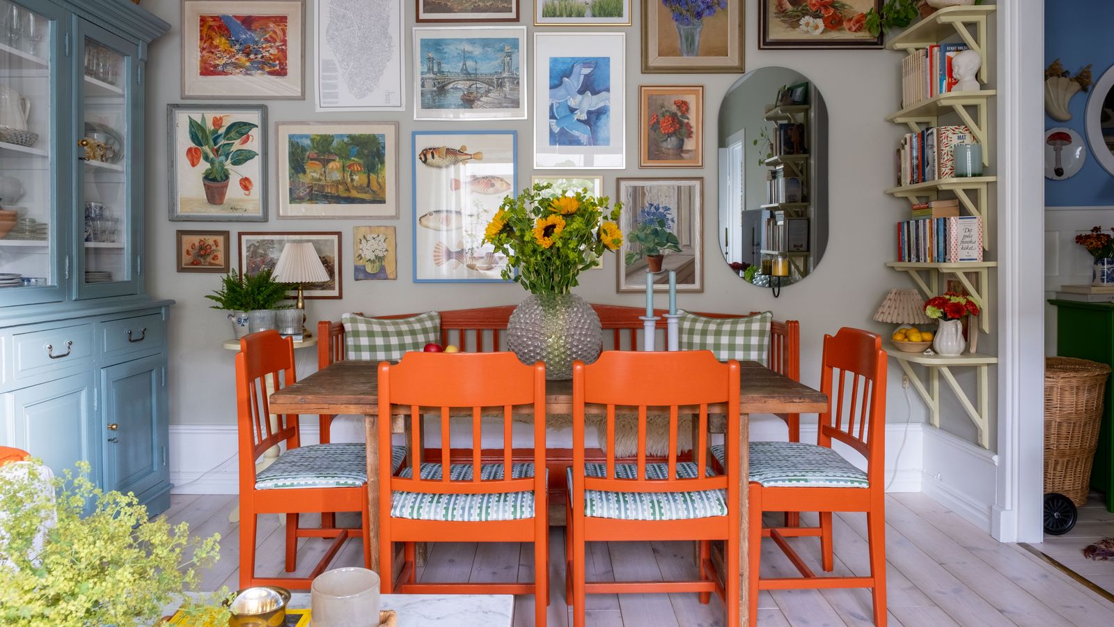 Image may contain: Furniture, Chair, Room, Indoors, Dining Room, Plant, Interior Design, Dining Table, Table, and Flooring