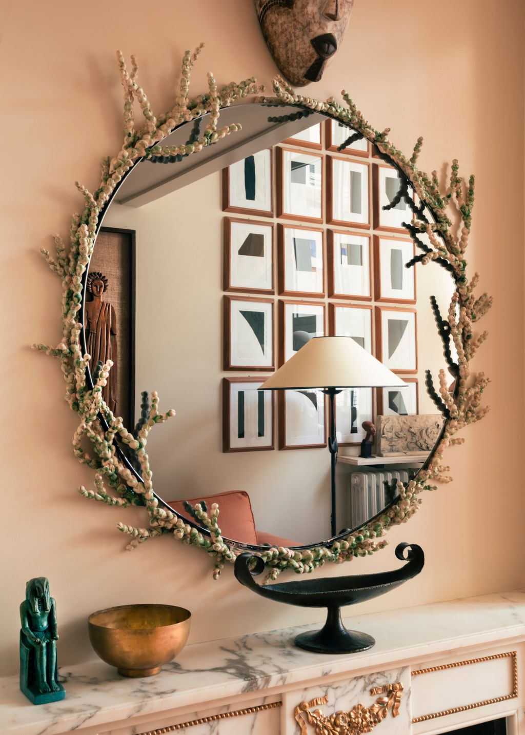 The mirror was a commission from French artist Victor Levai.