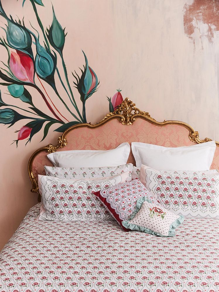 Image may contain: Cushion, Pillow, Furniture, Interior Design, Indoors, Bed, Room, and Bedroom