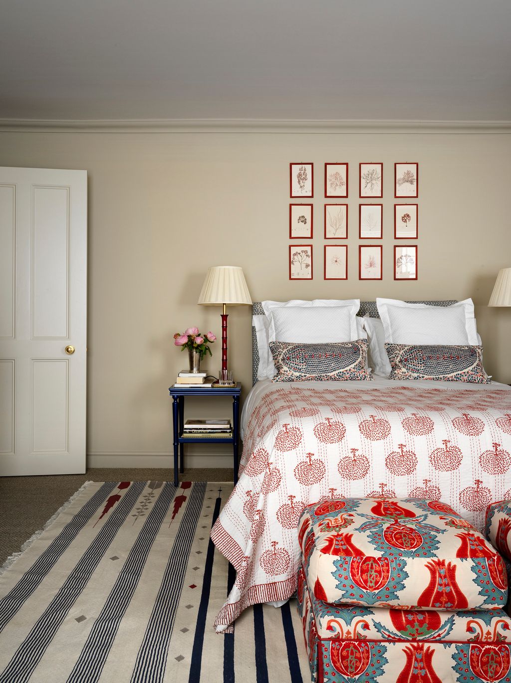 Image may contain Indoors Room Bedroom Furniture Interior Design Rug and Bed