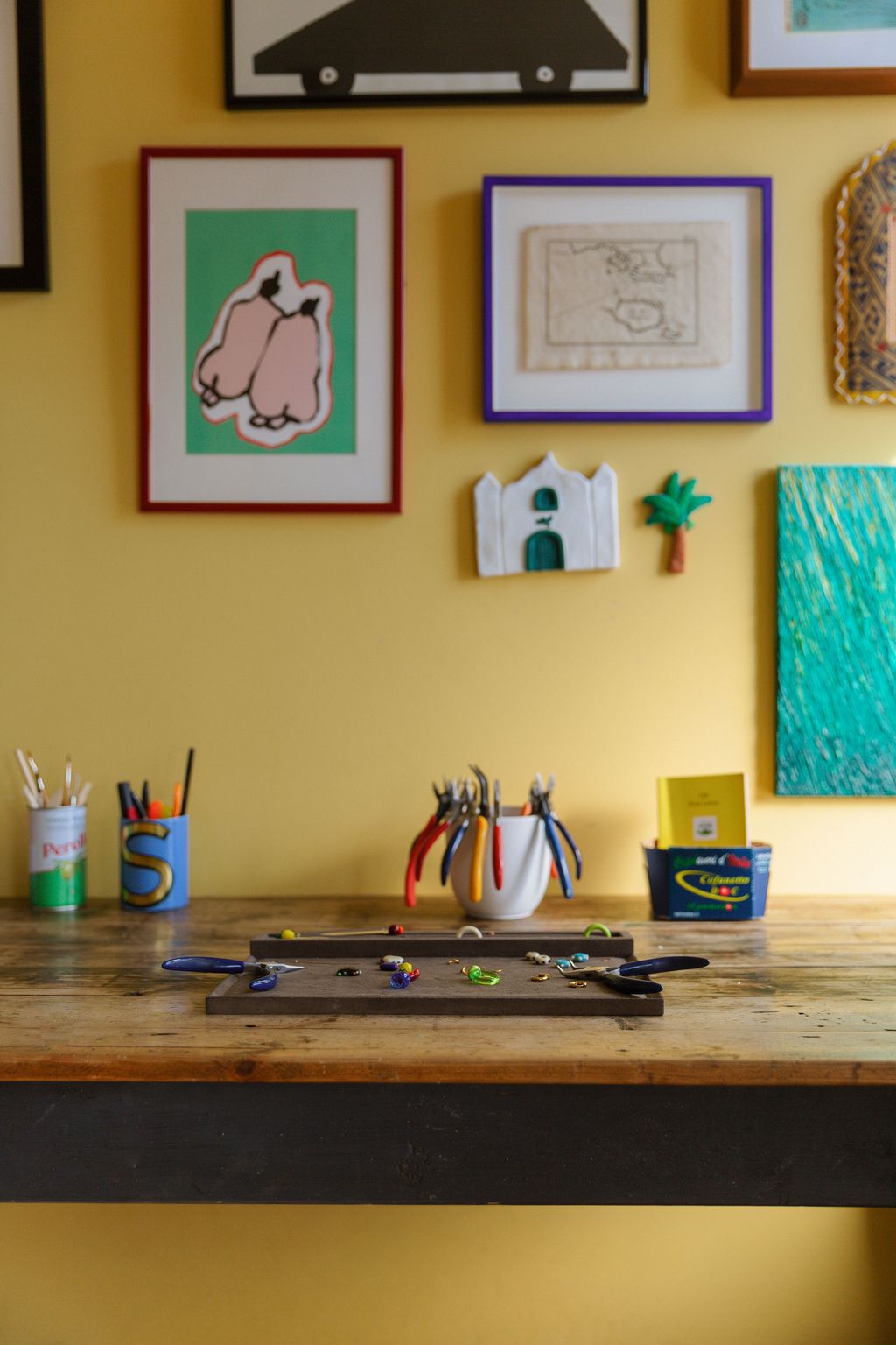 The studio is where Sandra runs her business from.