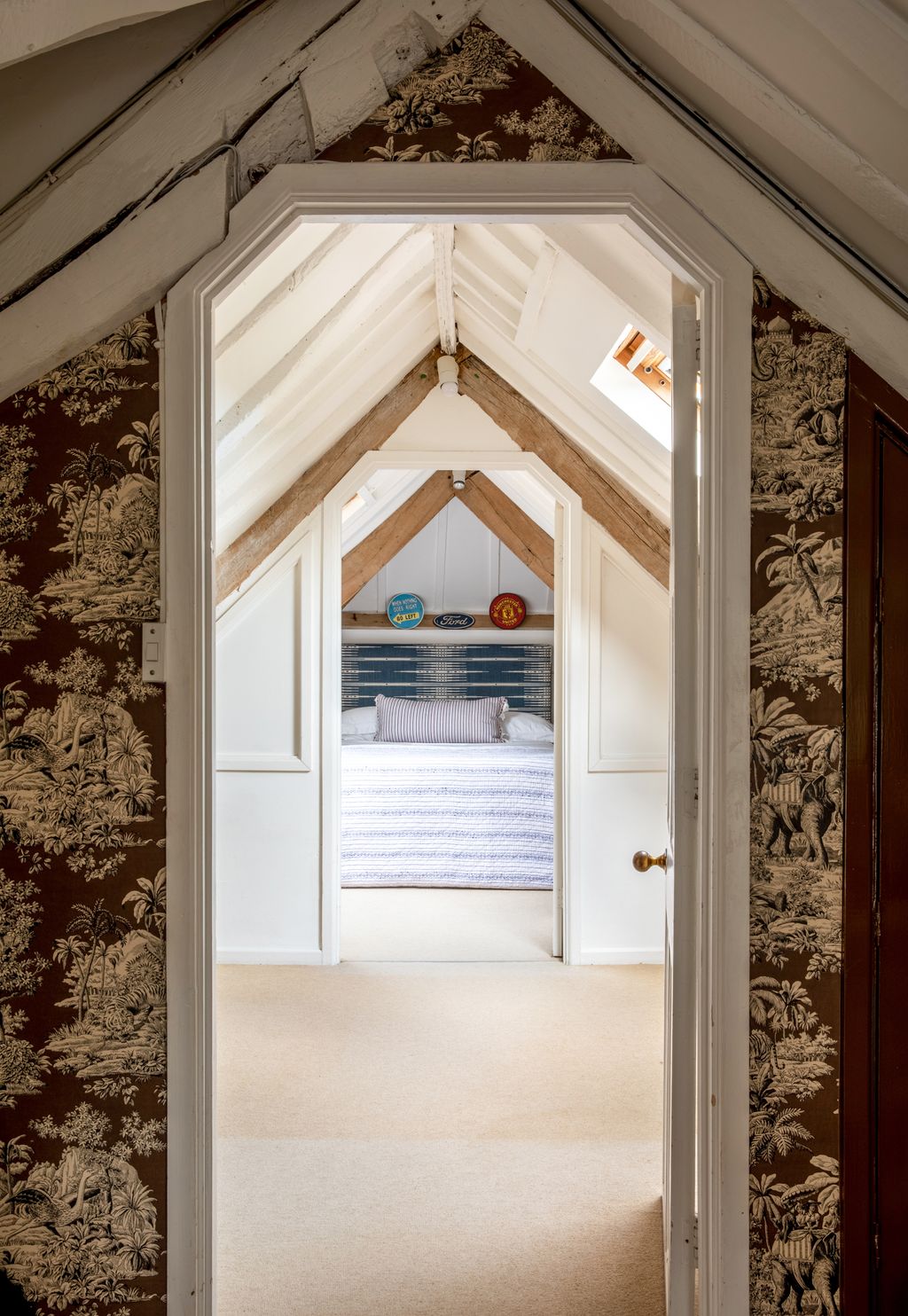 Image may contain Building Housing Loft Indoors Attic and Interior Design