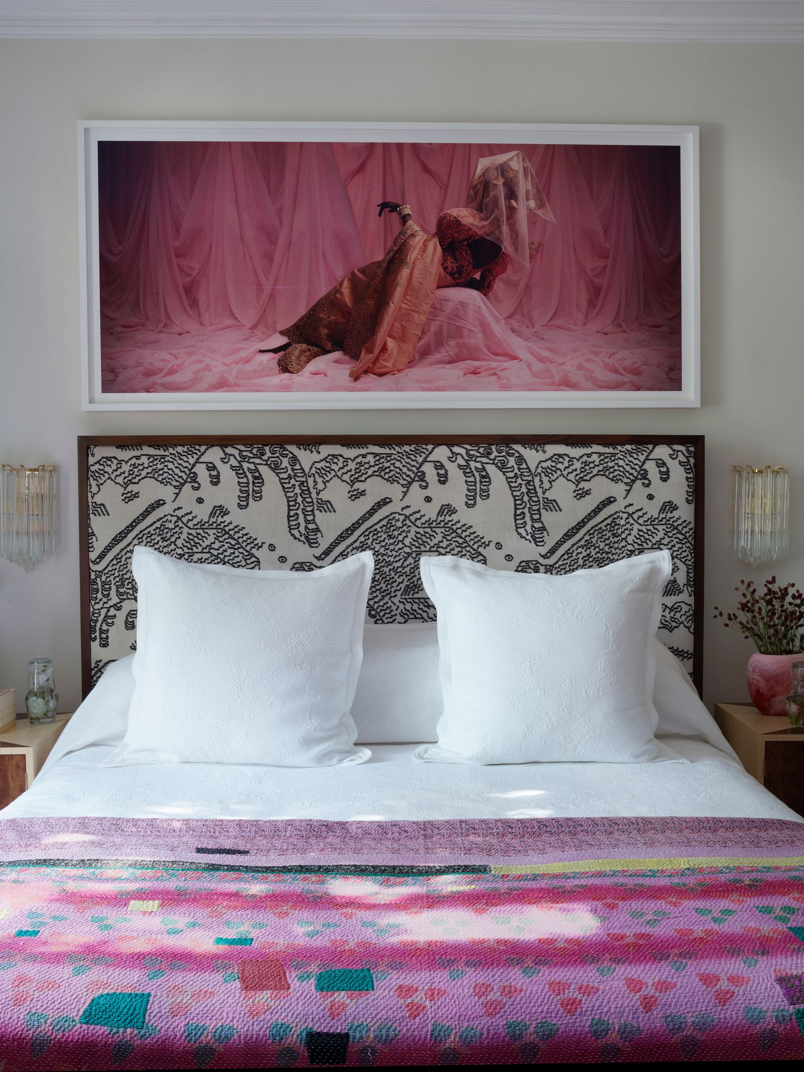 Image may contain Indoors Room Furniture Bed Bedroom and Interior Design