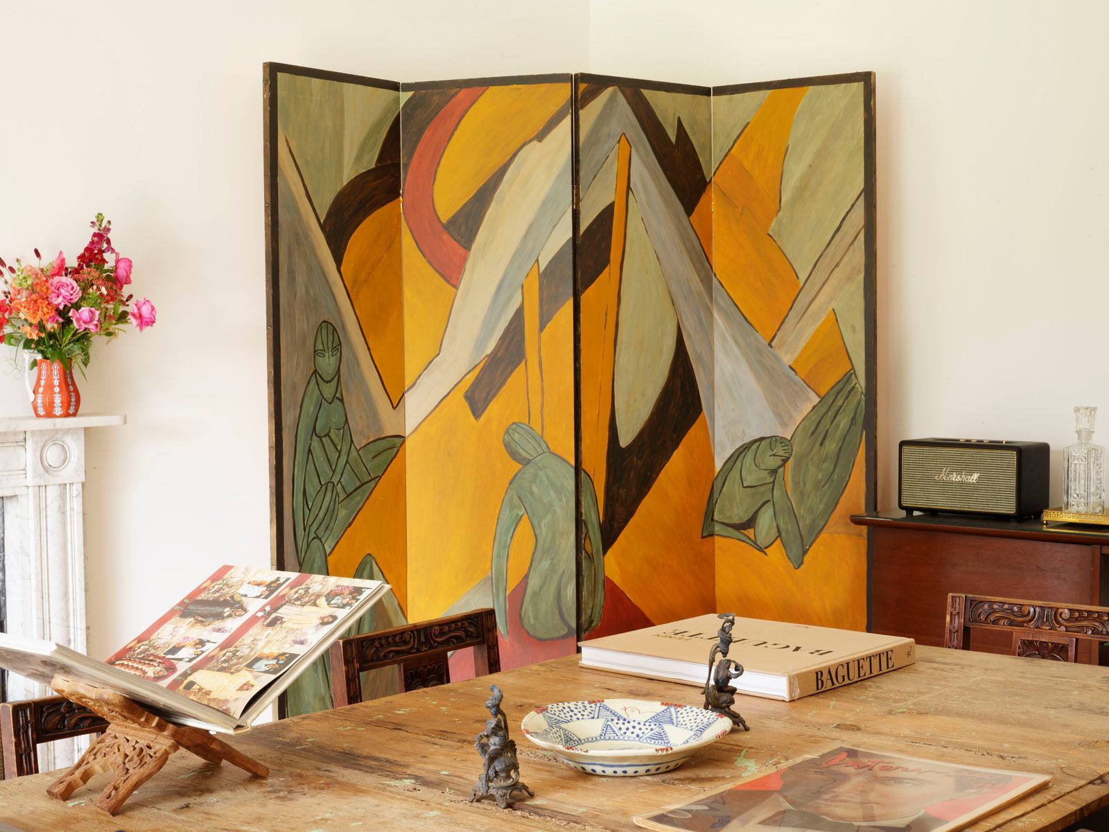 Image may contain Wood Plywood Hardwood Furniture Flooring Chair Art Interior Design and Indoors