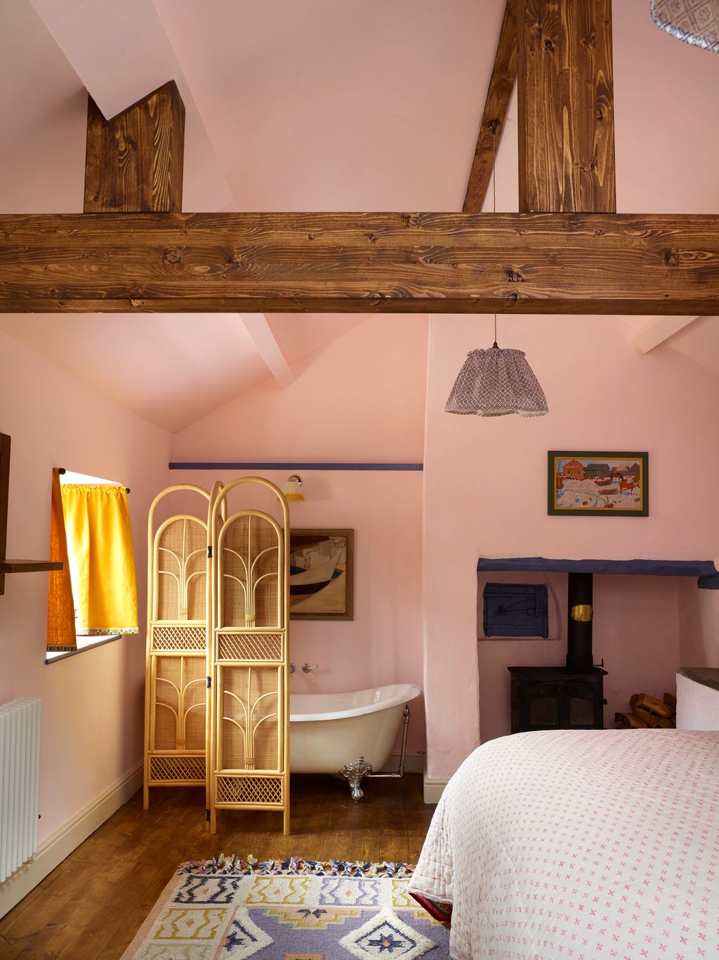 Image may contain Corner Indoors Room Furniture Flooring Bedroom Wood Housing Building Interior Design and Bed