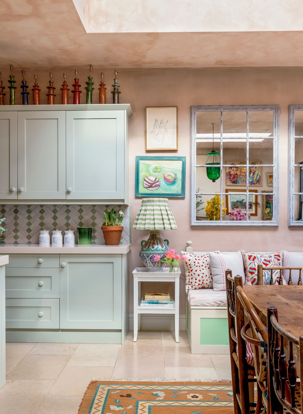 Image may contain Furniture Room Indoors Interior Design Table Dining Table Living Room and Rug