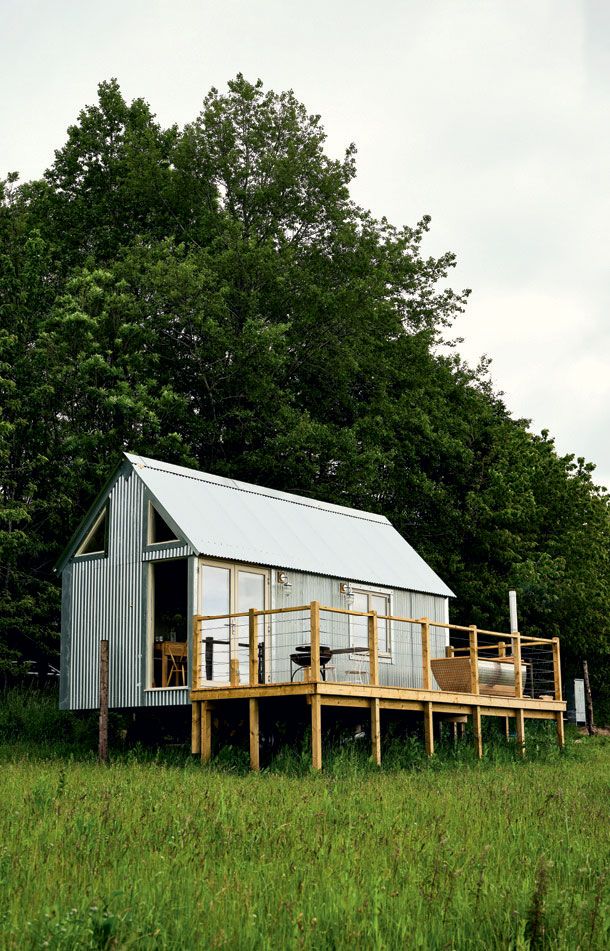 The raised deck outside Lady Betty offers incredible views from a woodfired hot tub