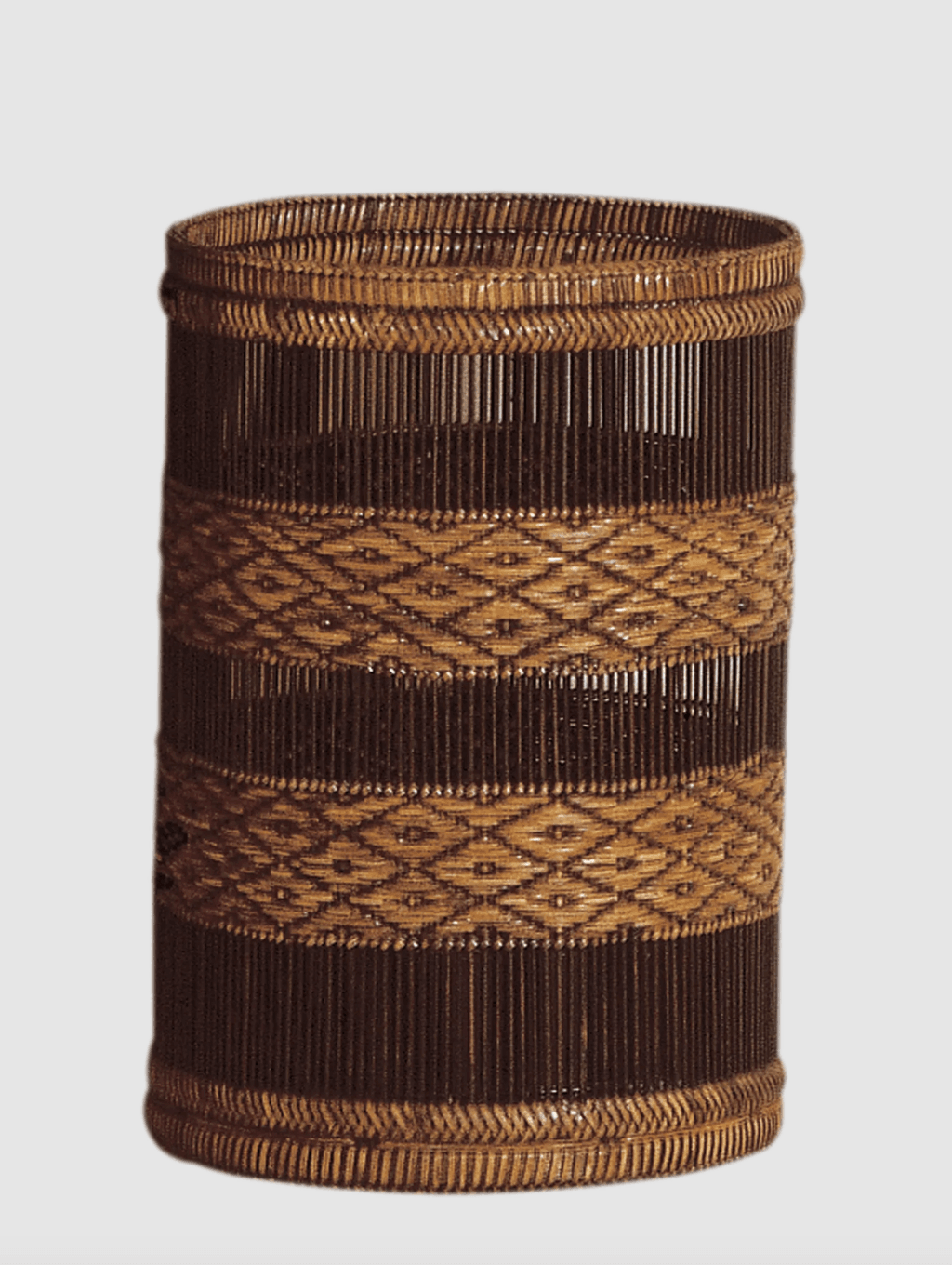Rattan Mandalay Waste Paper Basket 115 from OKA.  buttongroup  SHOP NOW