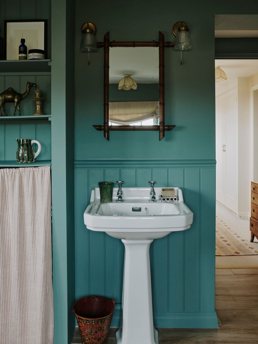 Image may contain Corner Sink Faucet and Sink