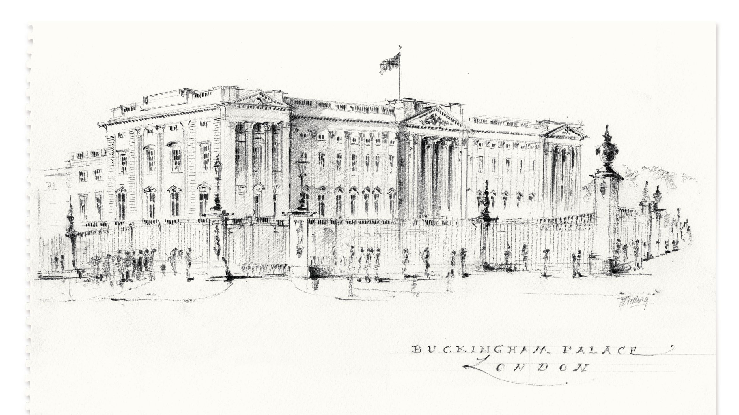 Image may contain House Building Housing Mansion Palace Architecture Human Person Art Drawing and Sketch