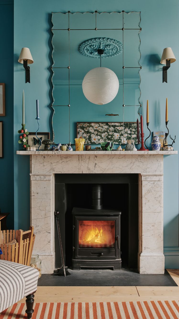 Image may contain Fireplace Indoors Hearth Cushion Pillow Home Decor Furniture and Bed