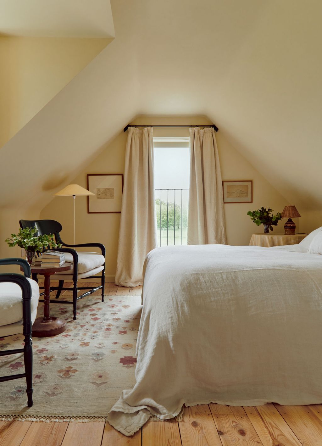 Image may contain Interior Design Indoors Room Bedroom Housing Building Furniture Flooring Bed Loft and Chair