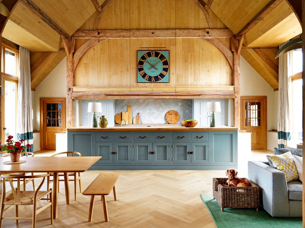 Image may contain Wood Housing Building Interior Design Indoors Flooring Plywood Loft Furniture Chair and Hardwood