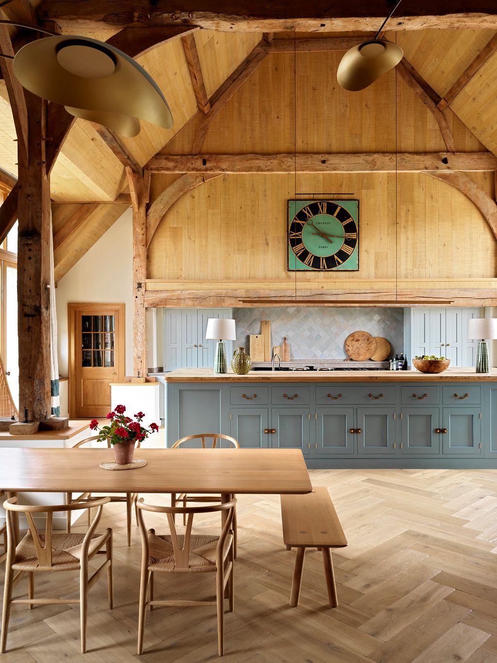 Image may contain Wood Furniture Chair Flooring Housing Building Hardwood Indoors Interior Design Floor and Room