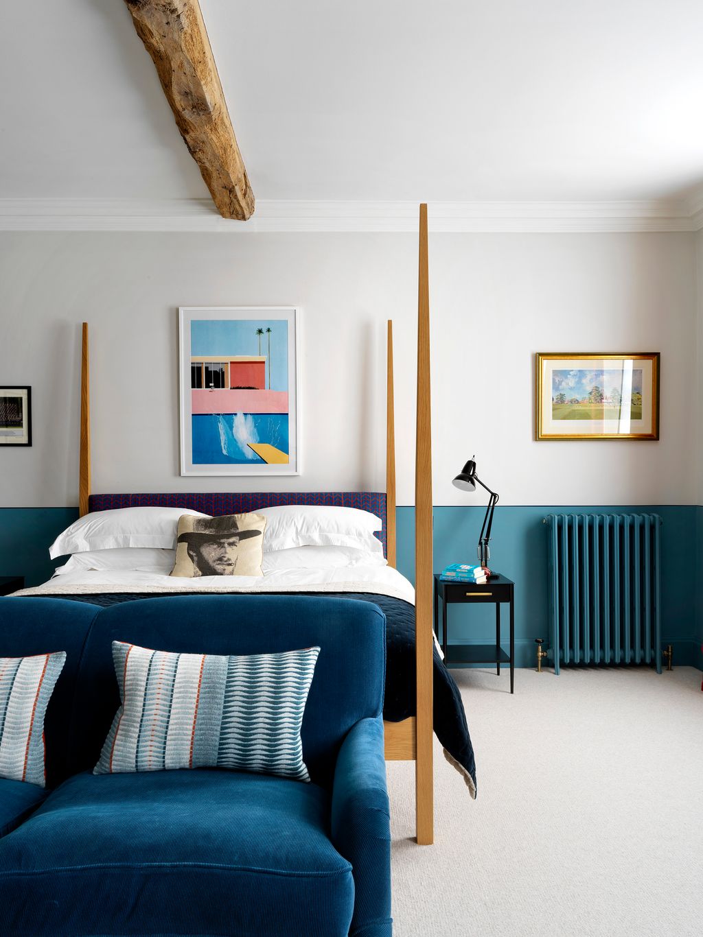 Image may contain Indoors Room Bedroom Dorm Room Corner Furniture and Bed