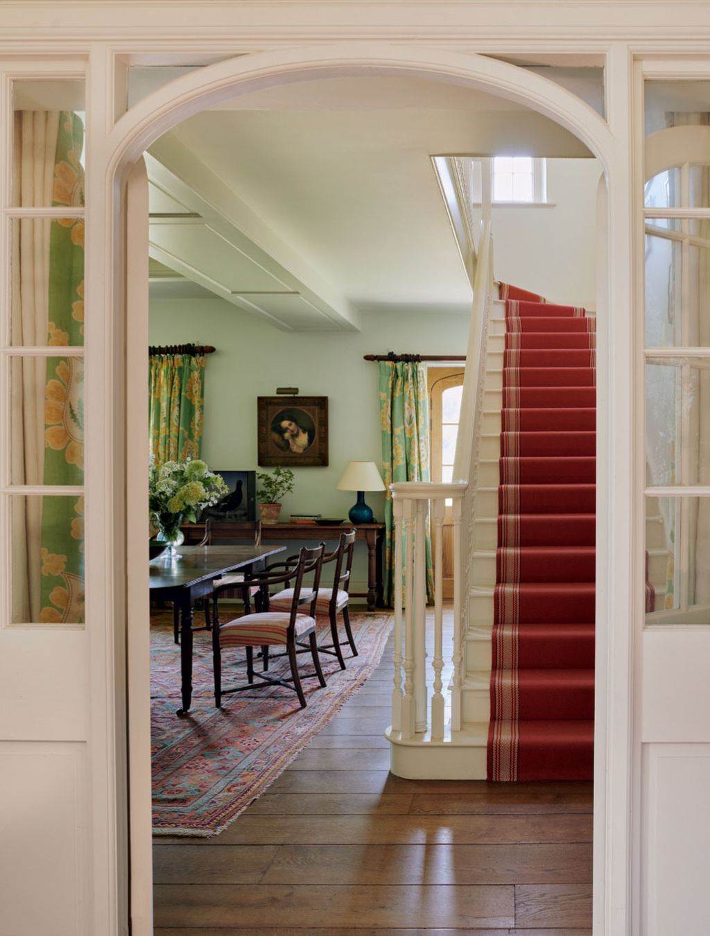 The table stands on a rug bought at Tennants Auctioneers.