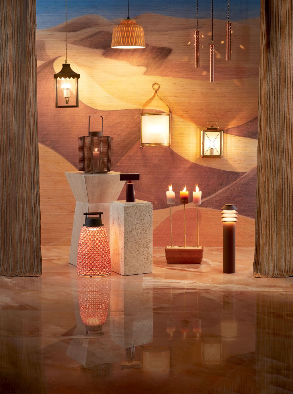 Image may contain Floor Building Flooring Candle Architecture Lighting Church Altar and Wood