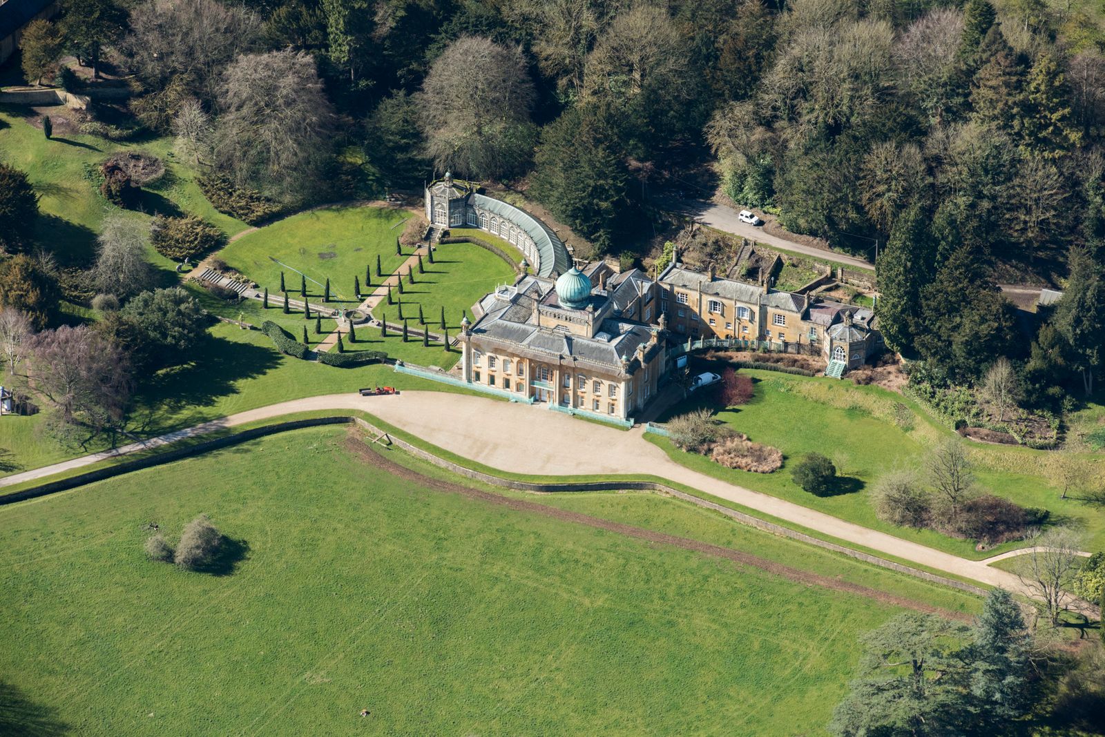 Sezincote House seen from above