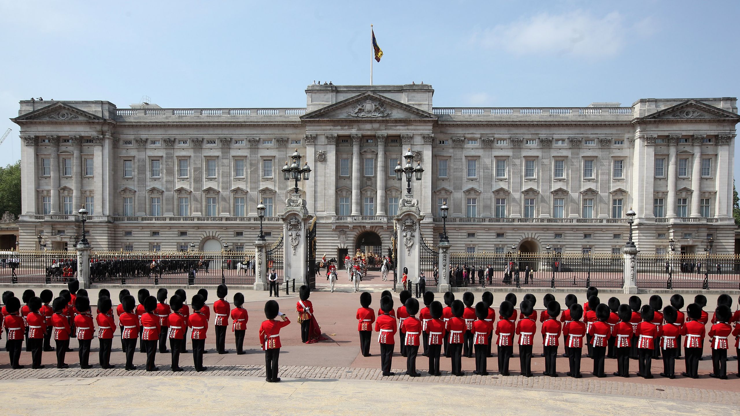 Image may contain Housing Palace Mansion Architecture House Building Human Person Military Uniform and Military Where...