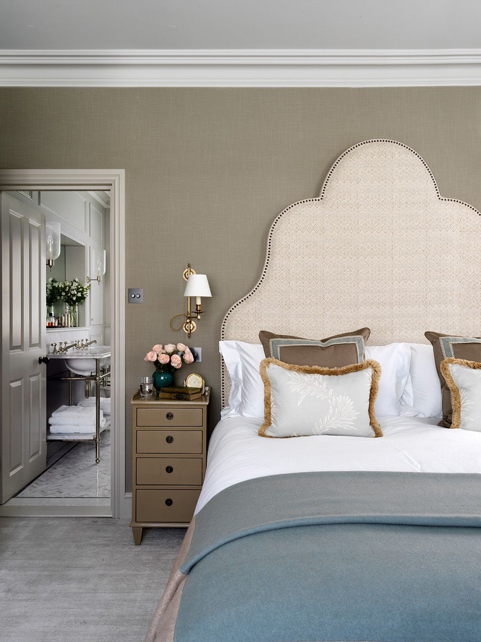 Image may contain Indoors Room Bedroom Furniture Bed and Interior Design