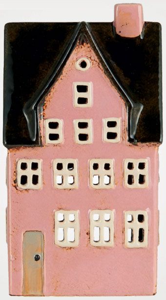 ‘Townhouse ceramic tealight holder  32.95 for short from Graham  Green