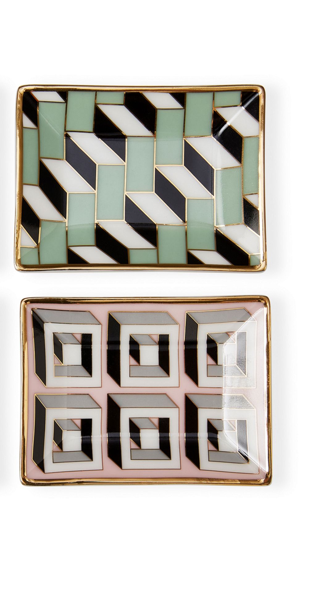 ‘Arcade Petite porcelain trays 115 for a set of 4 from Jonathan Adler
