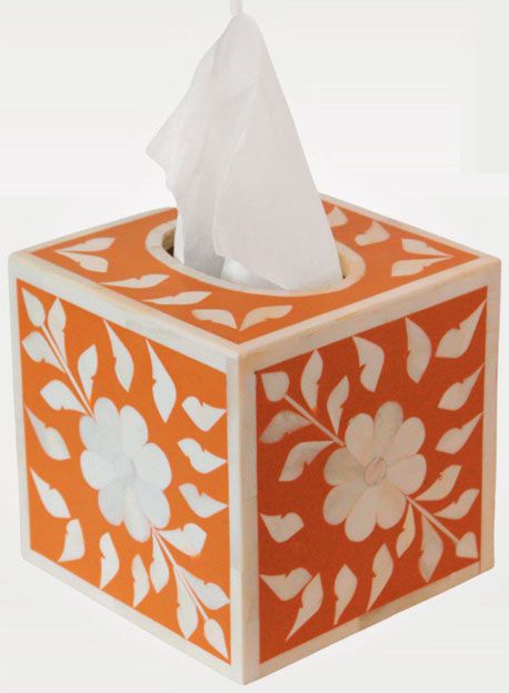Boneinlay decorative tissue box cover  80 from Ibbi
