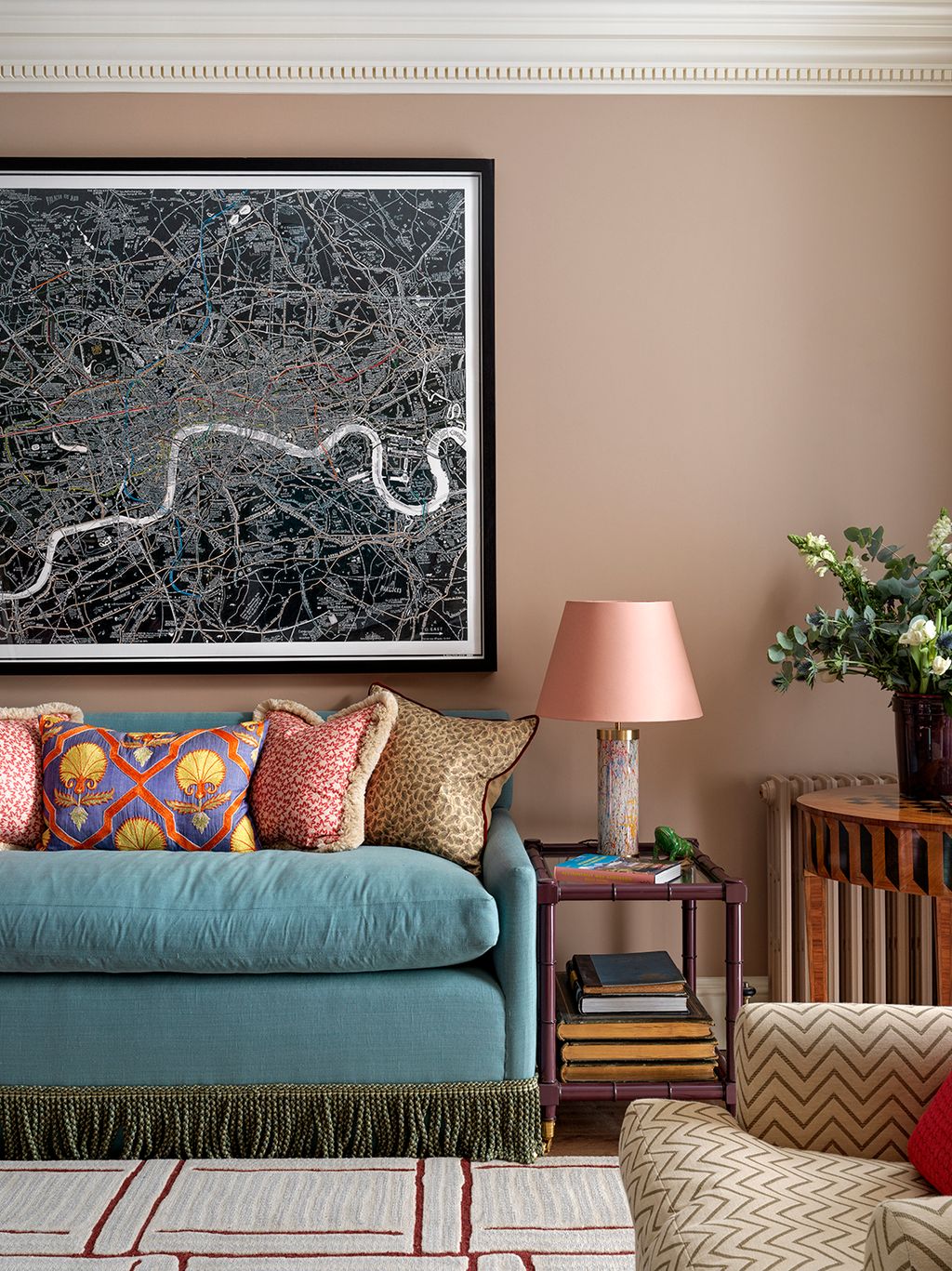 Farrow and Ball's ‘Smoked Trout was picked to feel warm in the winter months but light and airy in the summer. A...