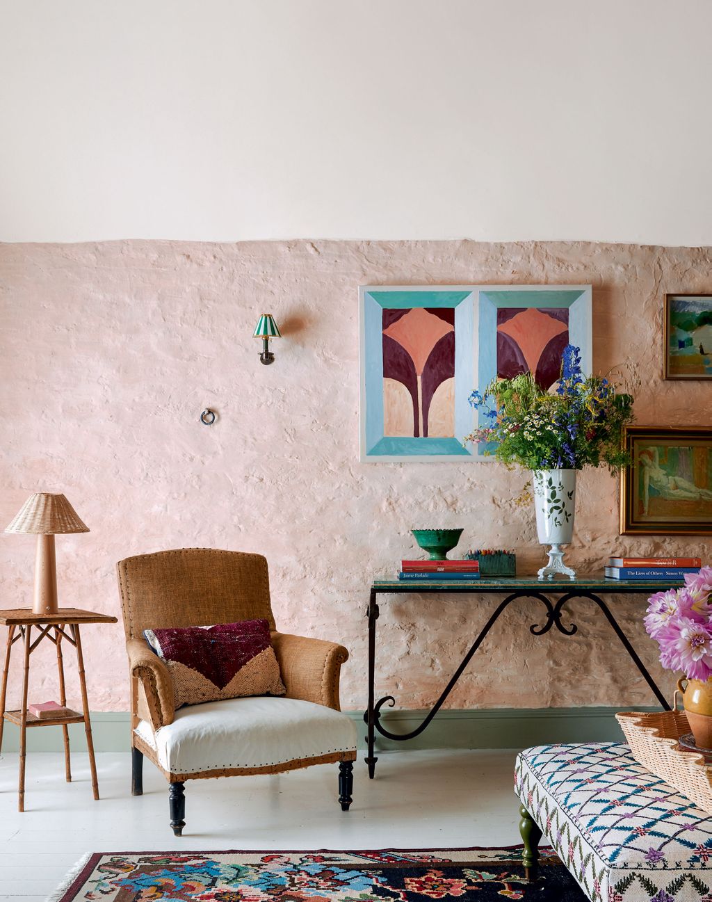 Lisa bought the vintage armchair from CartHouse and decided not to upholster it as she likes its rawness against the...