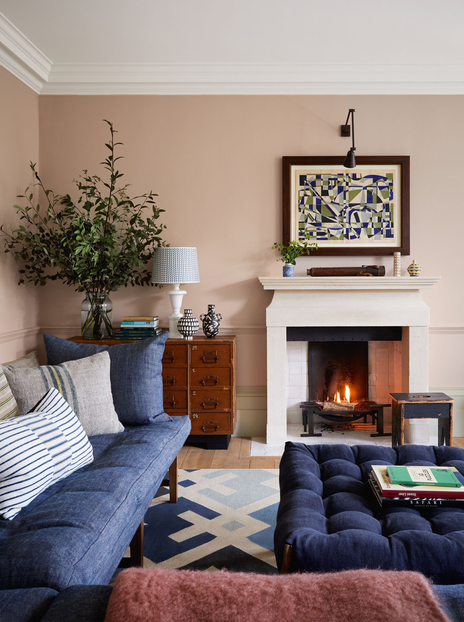 A glorious riverside house colourfully designed by Nicola Harding.