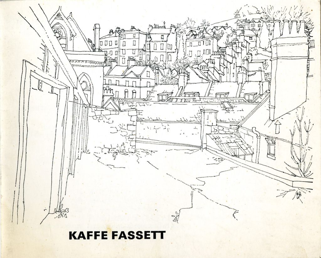 Line drawing of Bath England 1960s.