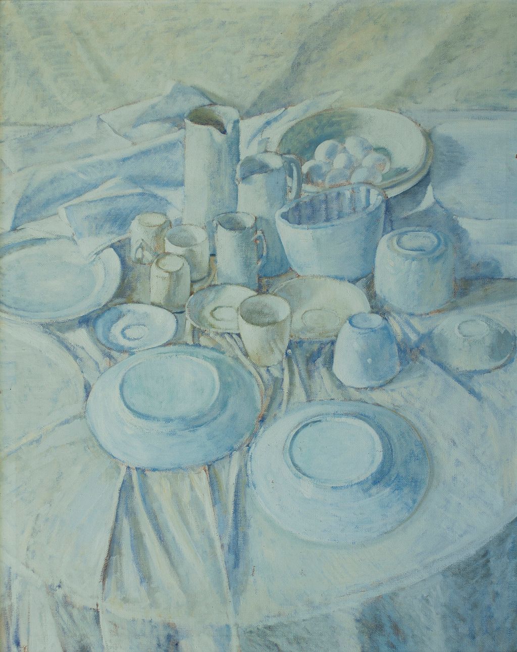 White on White 1960s exhibited at the Color Duets exhibition Monterey Museum of Art 2021.