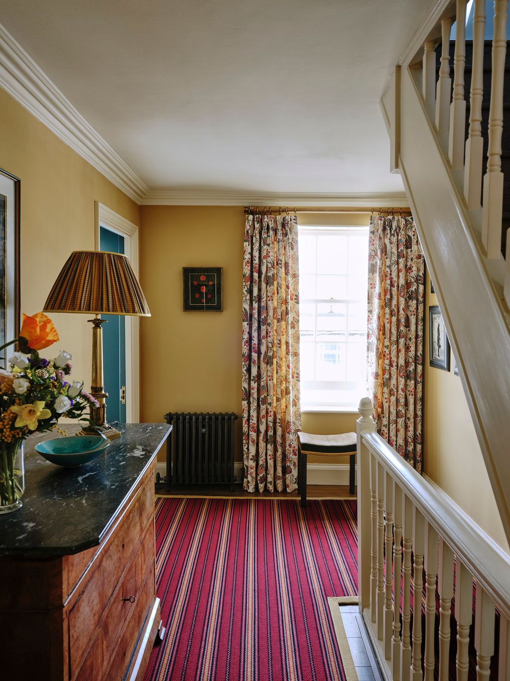 A carpet and runner with a binding tape in a contrasting colour is a very traditional English look which works well on...