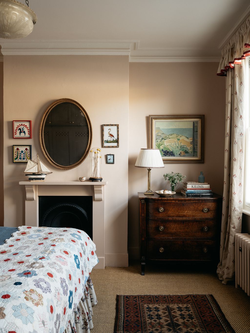 Charlotte added the wooden fire surround painting it in the same colour that is on the walls  Farrow  Balls ‘Setting...