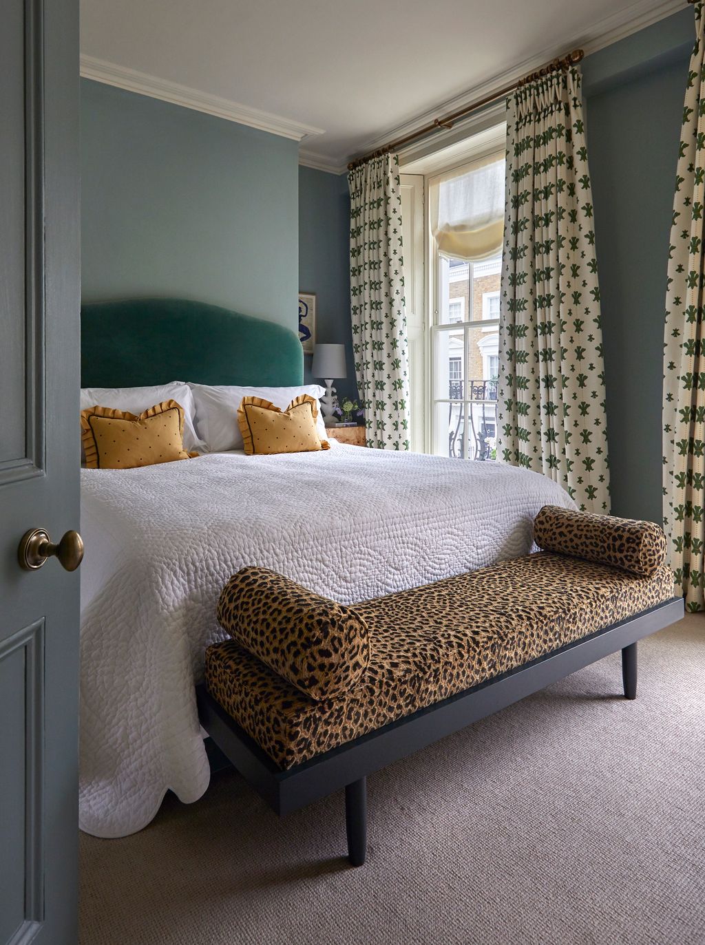 The client was keen to incorporate a leopard print into the main bedroom which appeared in the form of this bespoke...