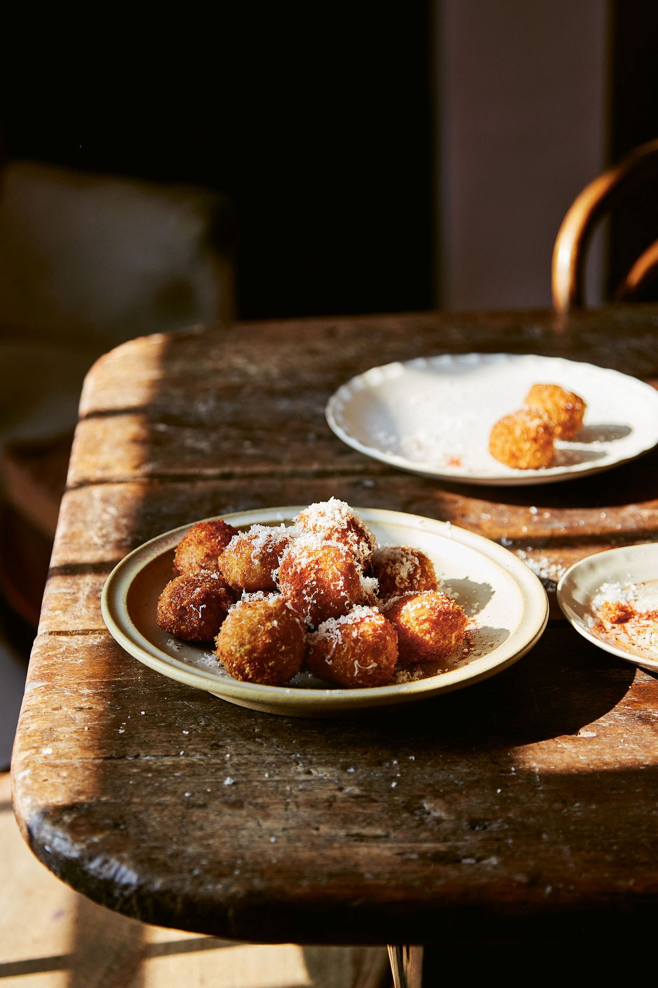 Buttered leek croquettes