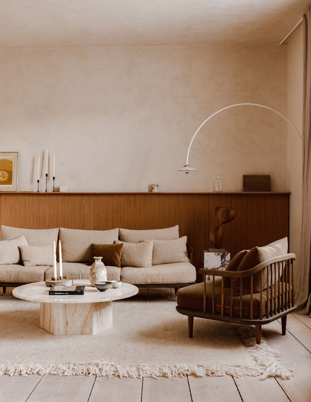 Laura Muthesius and her wife stylist Nora Eisermann have made an elegant home in the German countryside. The sofa and...