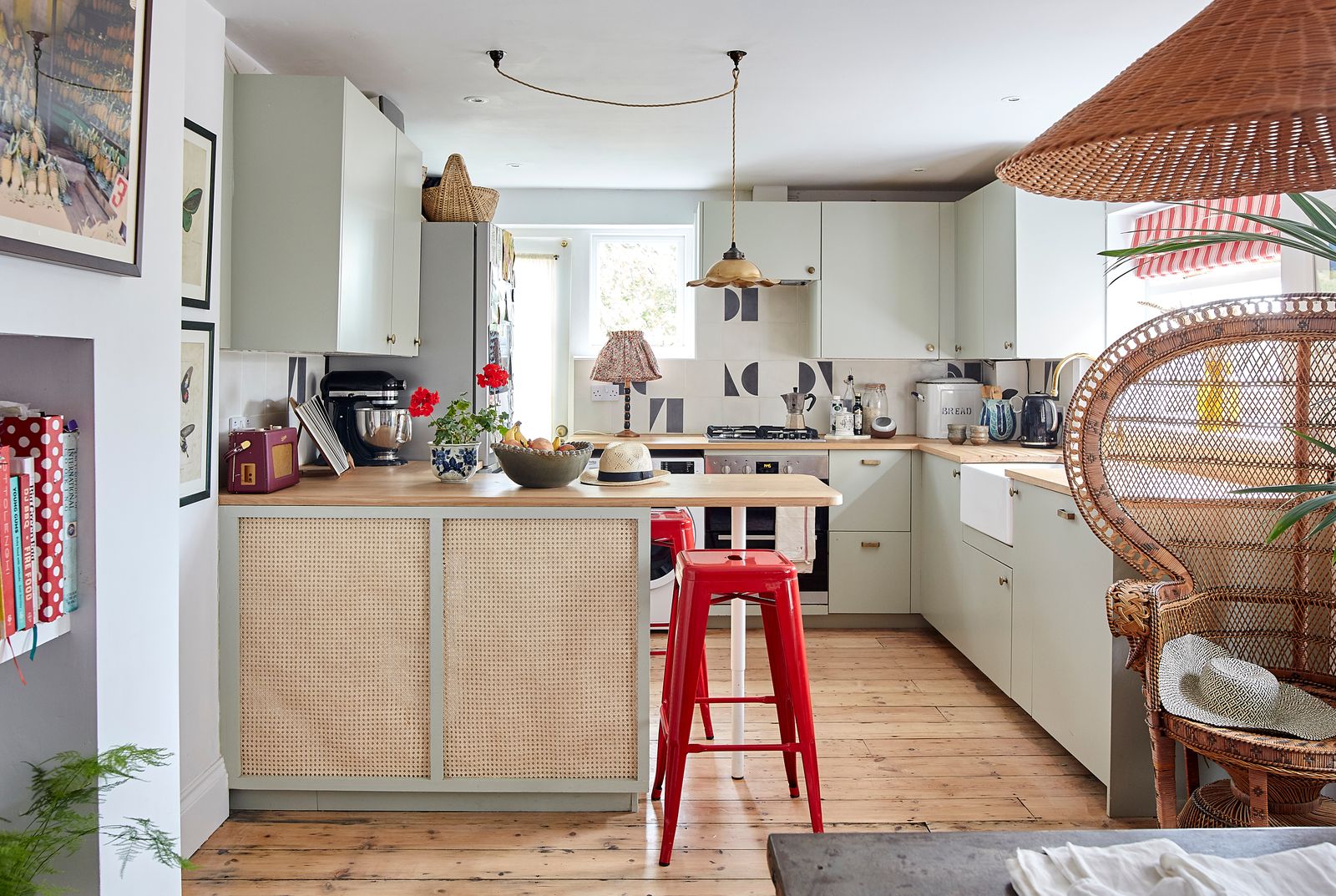 Interior designer Catherine Olley upgraded her IKEA units using bespoke kitchen cabinet doors from Naked Kitchens She...