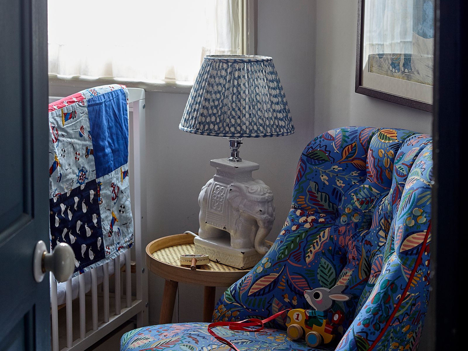 John Lewis Boxing Day sale 2025 a lamp base from the department store in Catherine Olley's Dulwich flat.