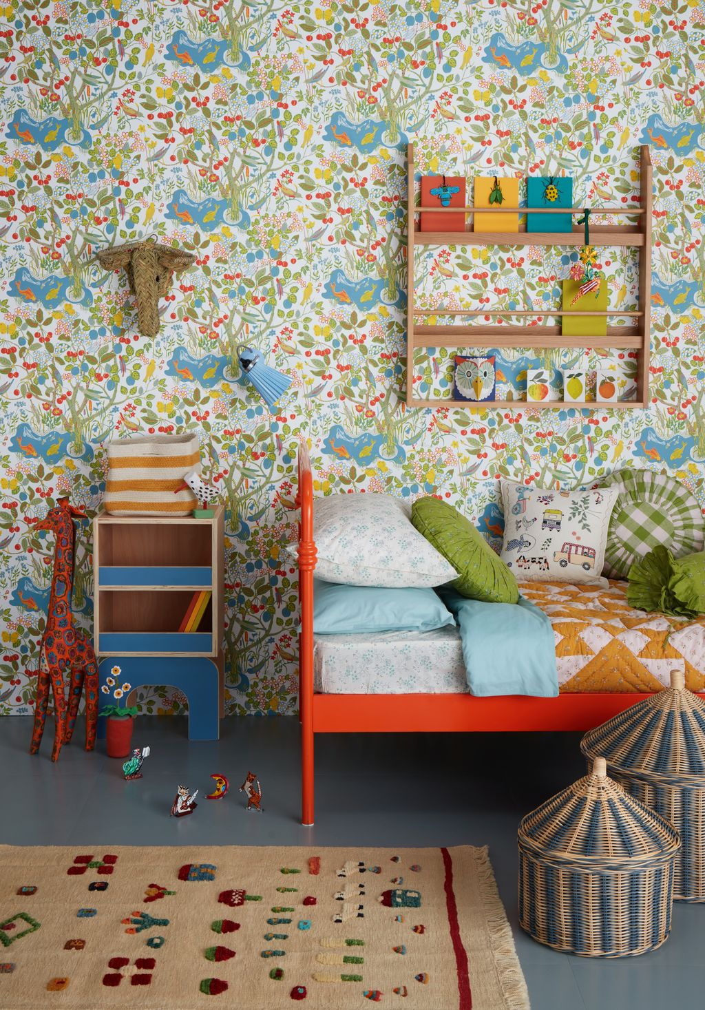 ‘Paradiset wallpaper  by Josef Frank €112 a 10.5metre roll from Svenskt Tenn.  ‘Grande Impala halfah grass wall hanging...