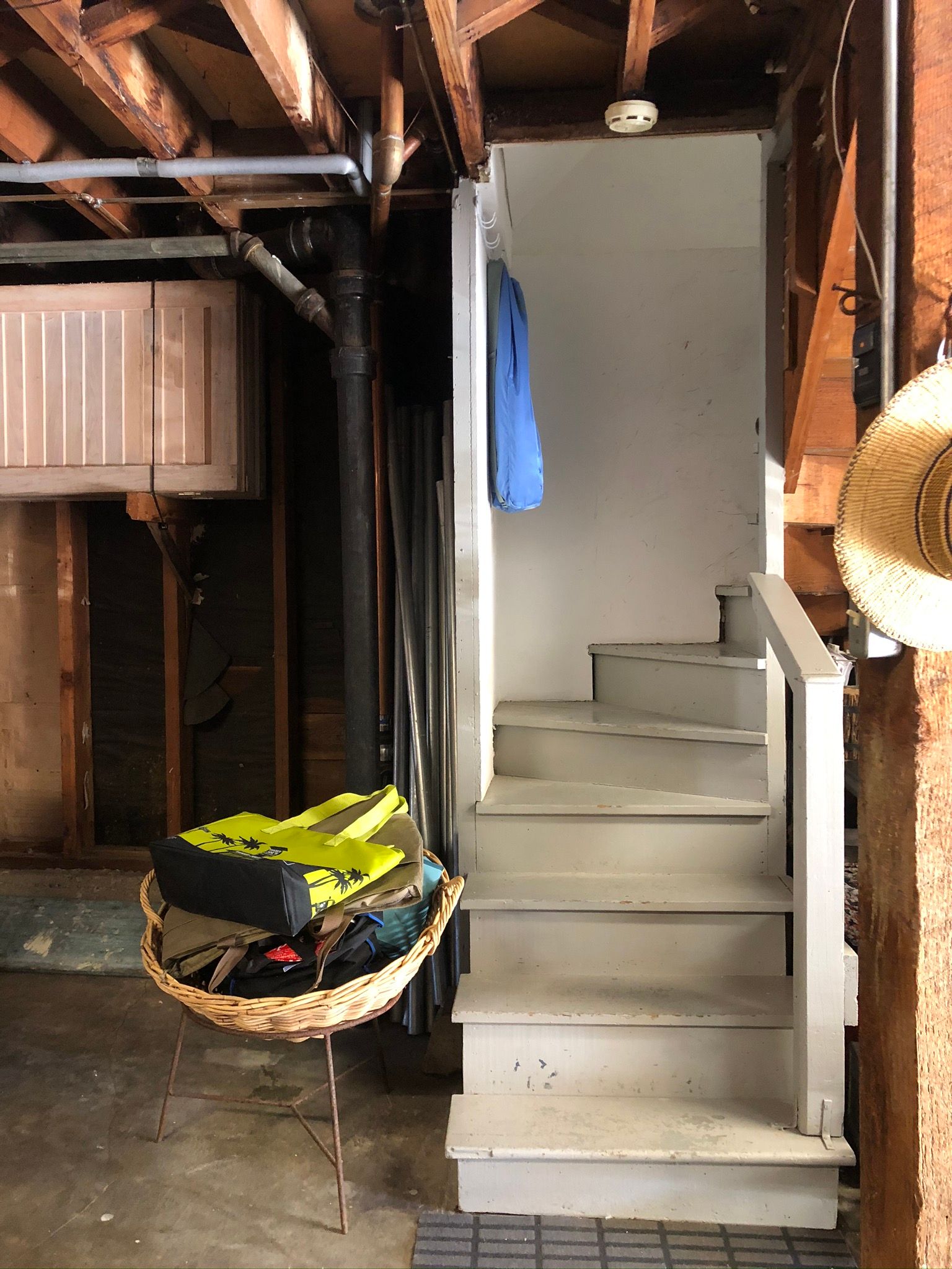 The dropstair to the basement before Hana's redesign.