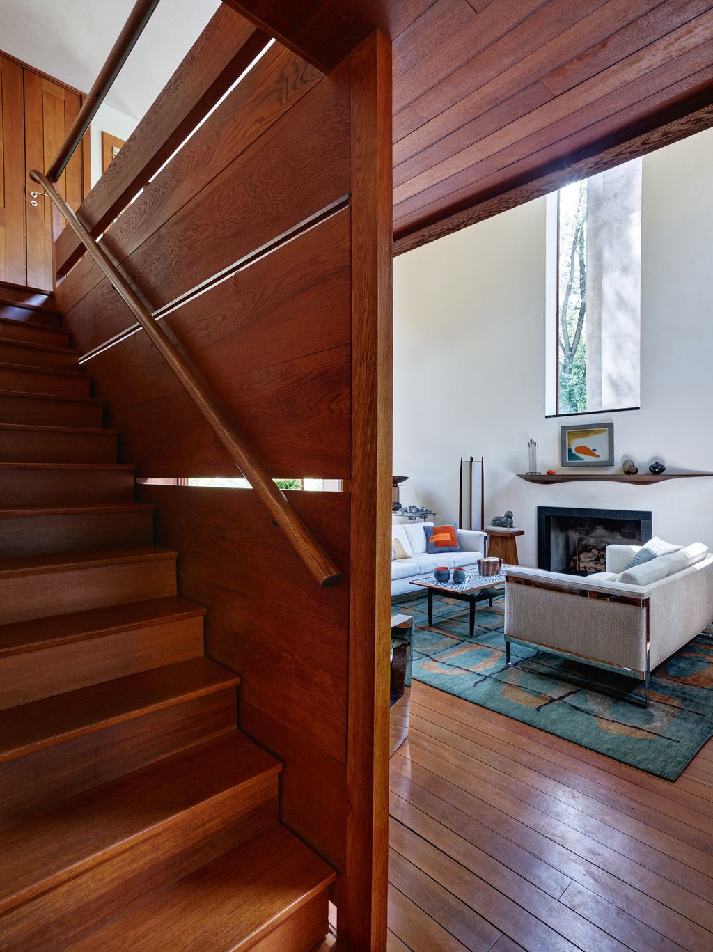 Located at the centre of the house and made from the same apitong wood as the rest of the joinery in the house this...