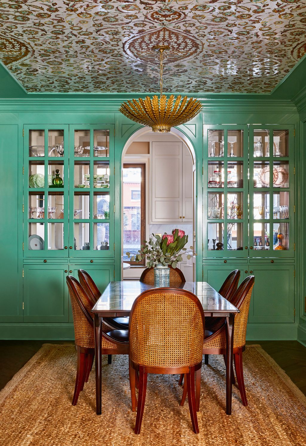 Pierre Freys floral ‘Ispahan wallpaper adds interest to this windowless room. David Nastasi of Swain Street  Co explains...