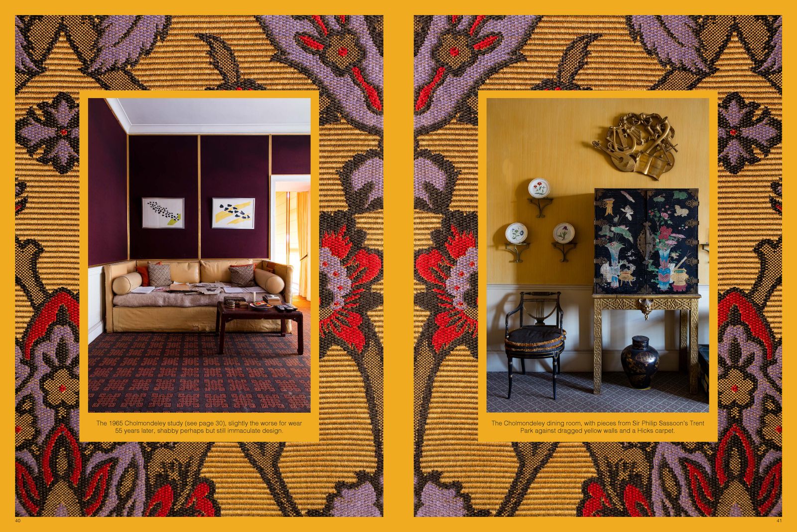 From the chapter on Yellow. The study and dining room in Lord and Lady Cholmondeley's London apartment which Hicks...