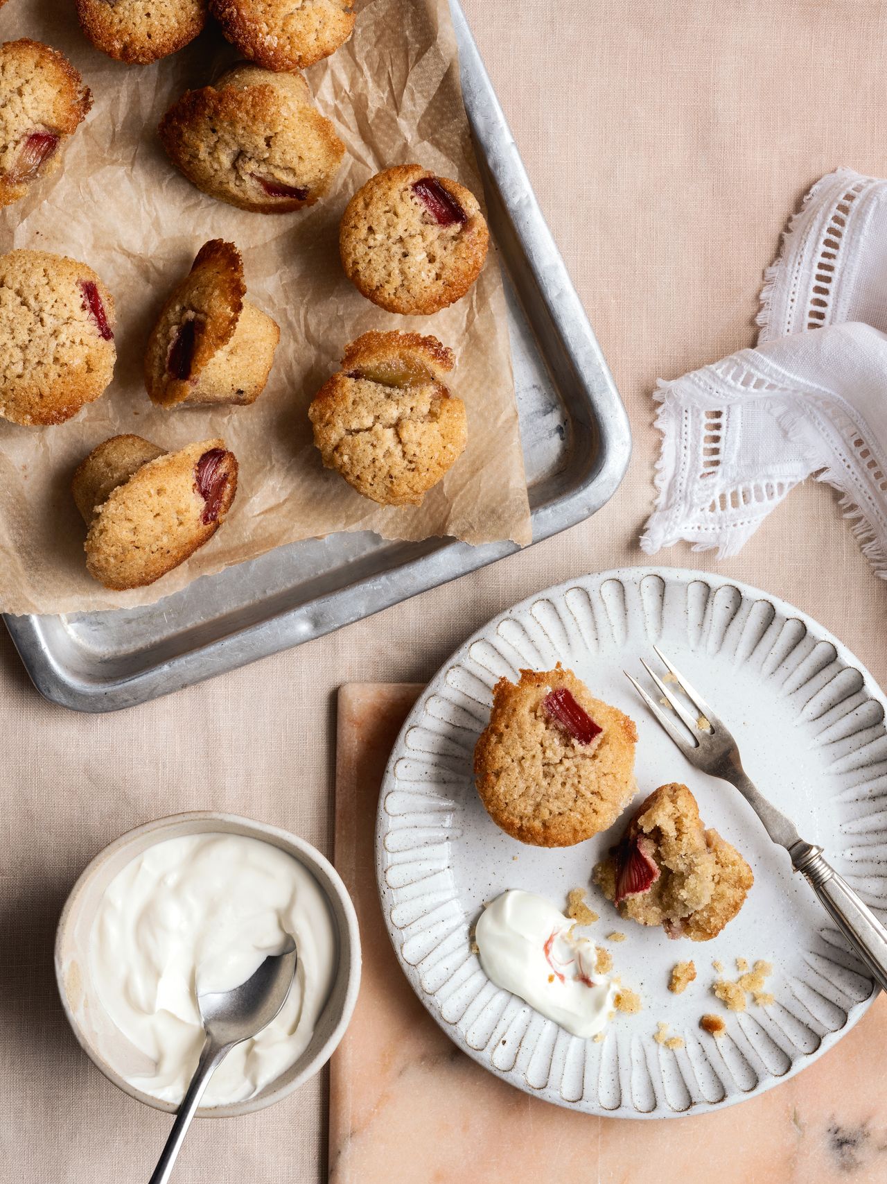 Rhubarb financiers
