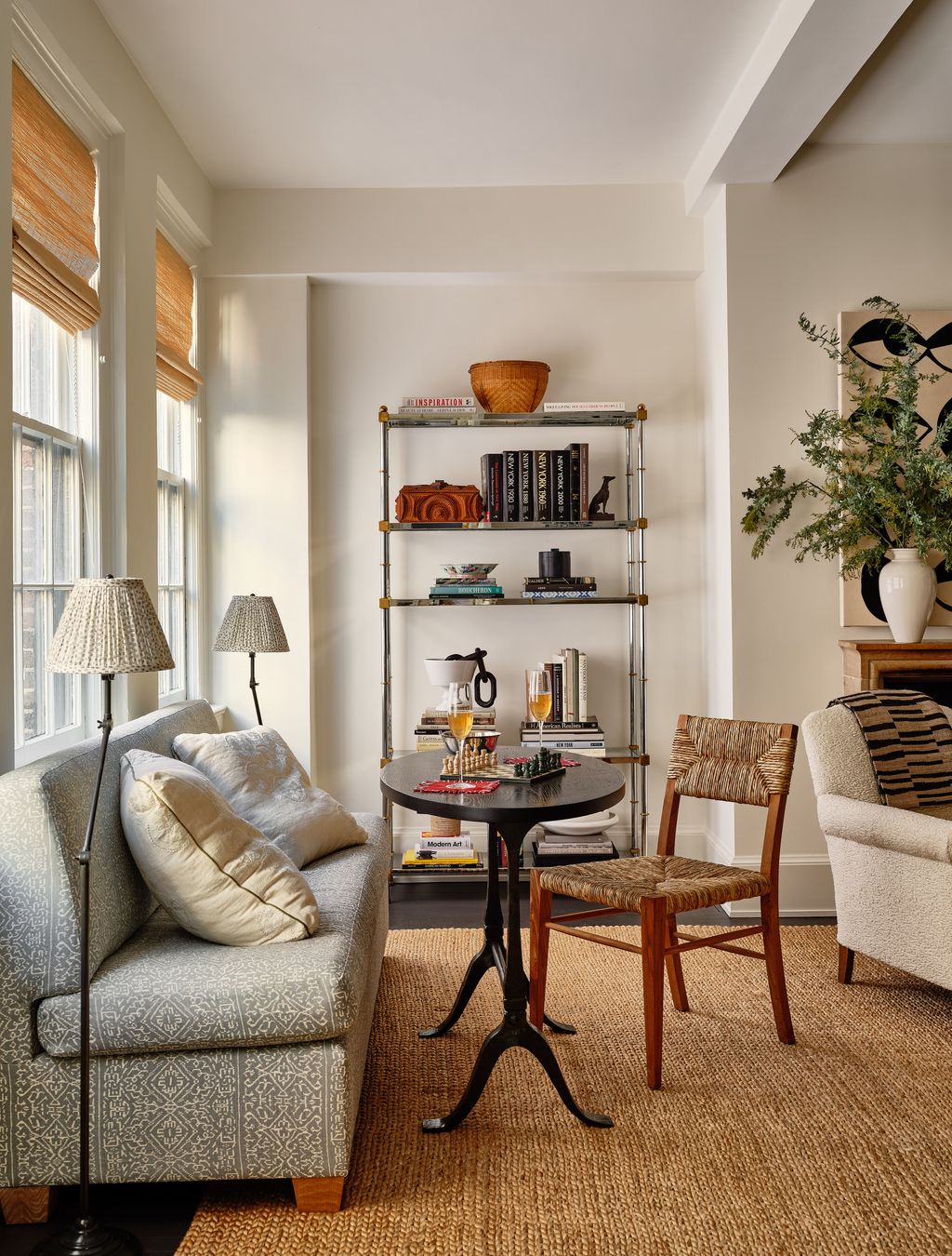 “I always put banquettes in New York apartments” says Lilse “so that clients have a spot for their laptop that's not in...