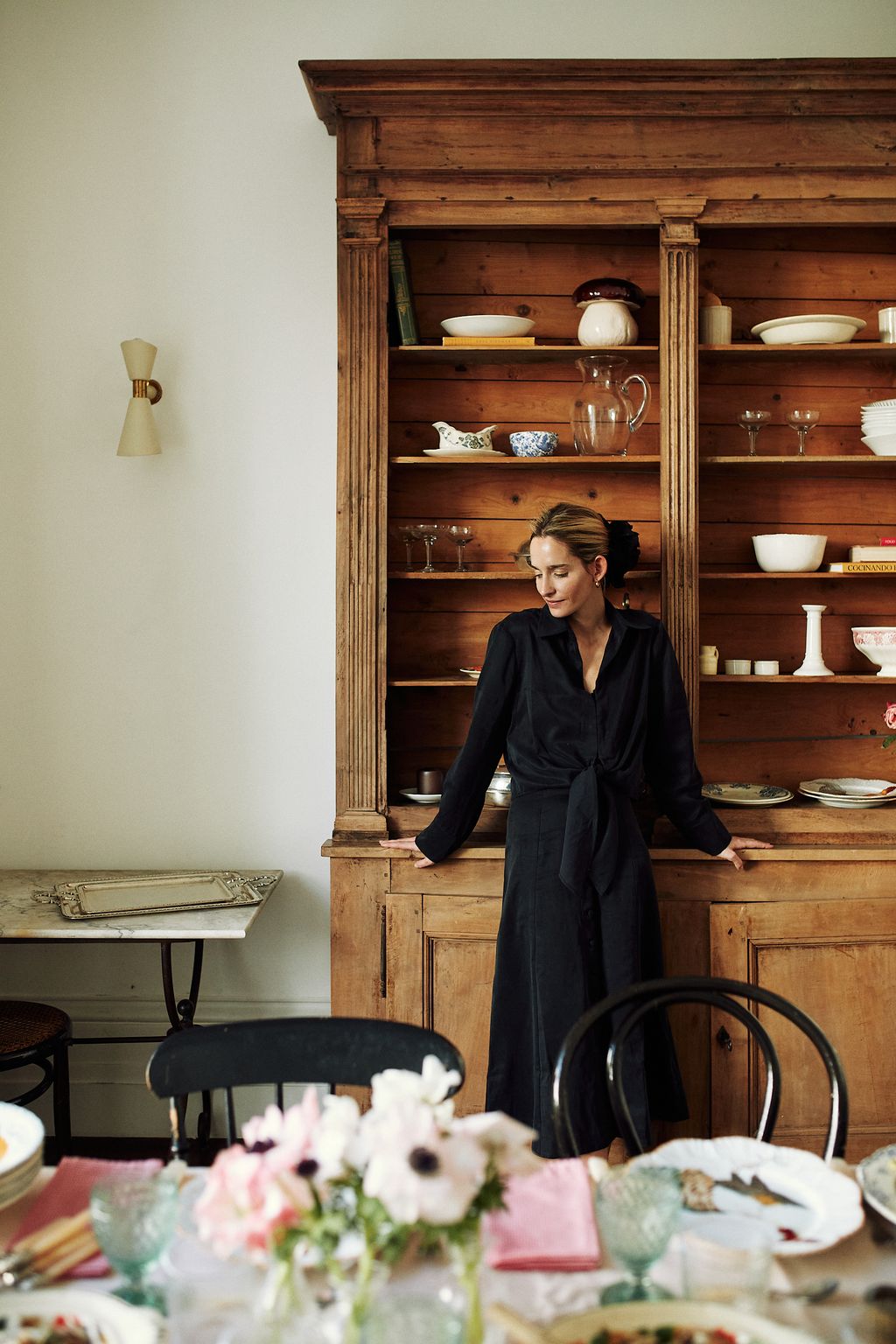 Food writer Juana Pepa has decorated her dresser sourced from Lorfords Antiques with white ceramics and glassware. The...