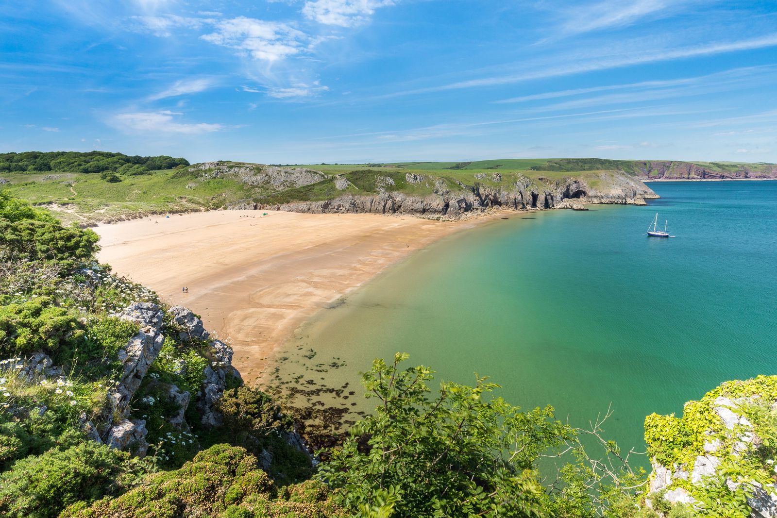 FYG9R5 Barafundle Bay Pembrokeshire
