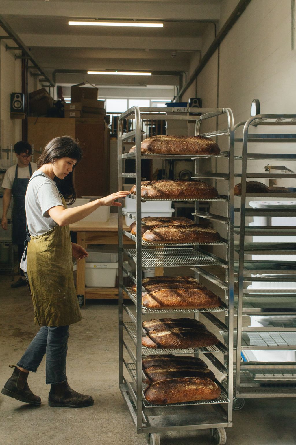 Kate Marton from Hylsten Bakery delivers bread to the restaurant daily