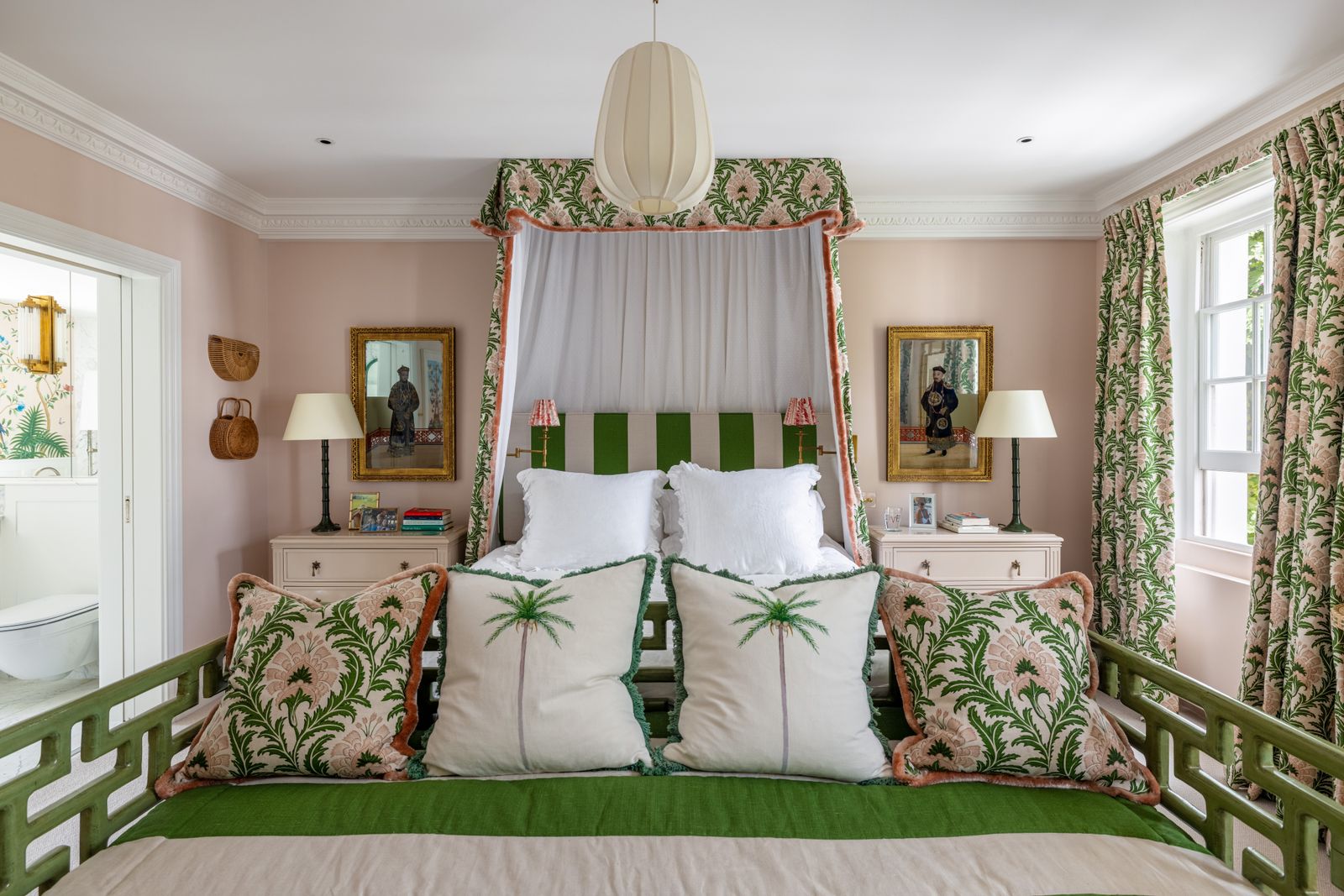 The fabric on the canopy is by Alice's friend the textile designer Cinny. The background colour works perfectly with the...